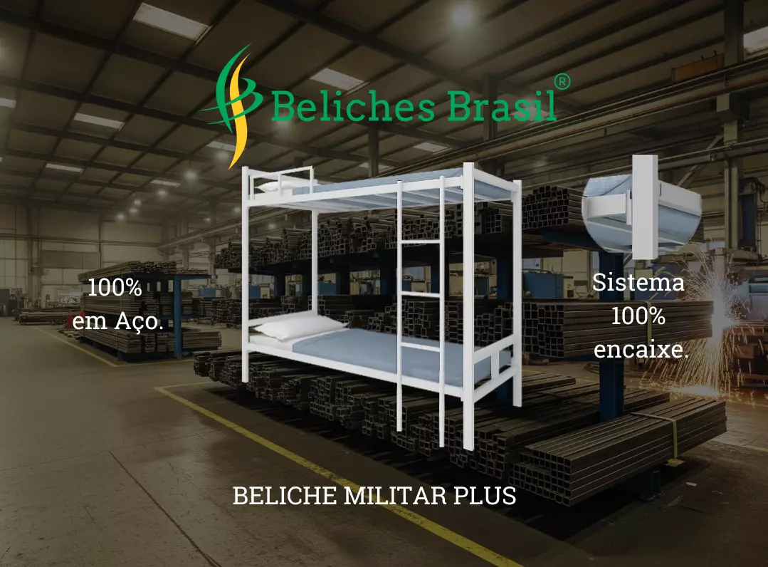 Beliche Militar Plus 100% em Aço e de Encaixe - Beliches Brasil®